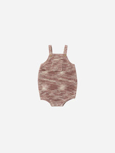 RYLEE & CRU POCKETED KNIT ROMPER || HEATHERED MULBERRY