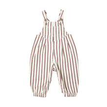 Load image into Gallery viewer, RYLEE + CRU VINTAGE OVERALL || BURGUNDY STRIPE
