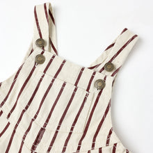Load image into Gallery viewer, RYLEE + CRU VINTAGE OVERALL || BURGUNDY STRIPE

