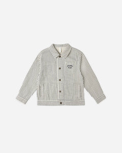 RYLEE + CRU CHORE COAT || NAVY PINSTRIPE