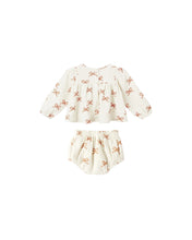 Load image into Gallery viewer, RYLEE + CRU SOPHIA TOP + BLOOMER SET || RUBY BOWS
