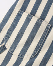 Load image into Gallery viewer, RYLEE &amp; CRU DENIM SHORTALL NAVY STRIPE
