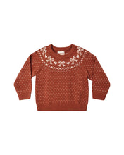Load image into Gallery viewer, RYLEE &amp; CRU FAIR ISLE SWEATER RUBY
