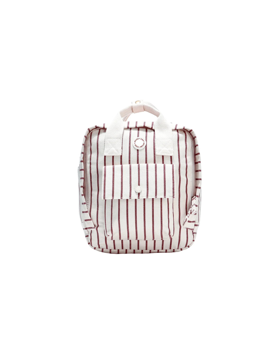 RYLEE + CRU MINI BACKPACK || BURGUNDY PINSTRIPE