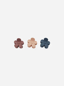 SALE - RYLEE + CRU FLOWER CLIP SET || APRICOT, INDIGO, MULBERRY