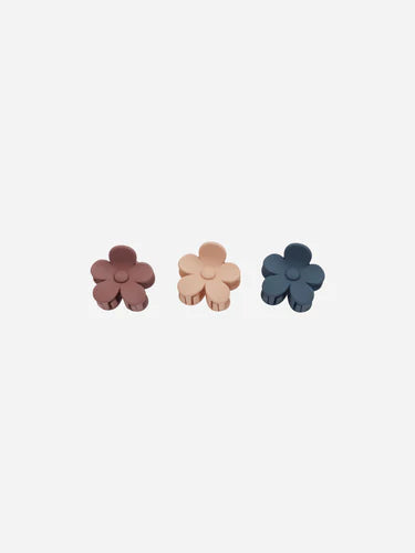 SALE - RYLEE + CRU FLOWER CLIP SET || APRICOT, INDIGO, MULBERRY