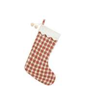 Load image into Gallery viewer, RYLEE + CRU CHRISTMAS STOCKING || RED PLAID
