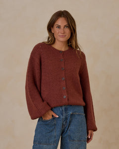 RYLEE + CRU CHEYENNE CARDIGAN | BRICK