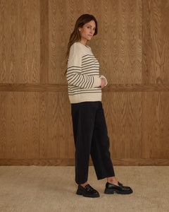 RYLEE + CRU JACQUES SWEATER | BLACK STRIPE