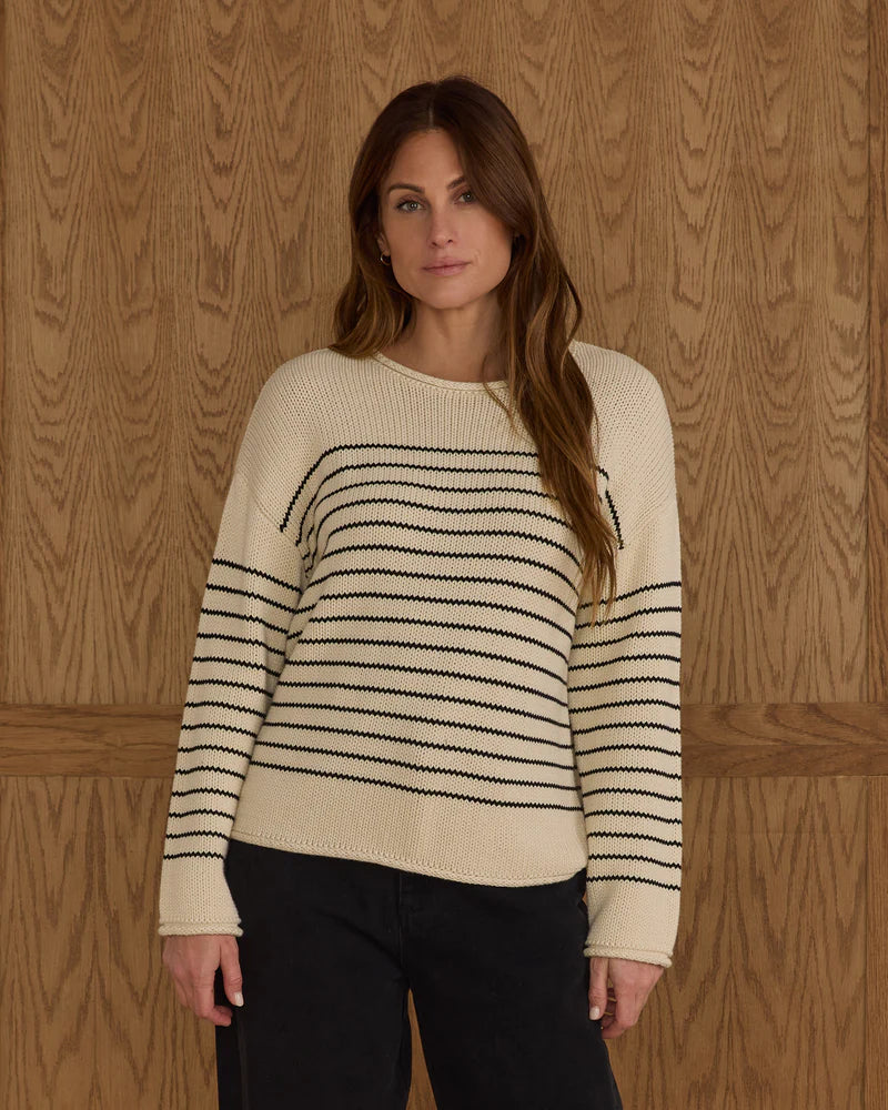 RYLEE + CRU JACQUES SWEATER | BLACK STRIPE