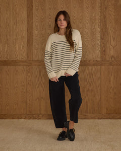 RYLEE + CRU JACQUES SWEATER | BLACK STRIPE