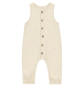 QUINCY MAE WOVEN JUMPSUIT || YELLOW PLAID