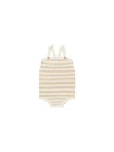 Load image into Gallery viewer, RYLEE &amp; CRU KNIT BABY ROMPER || SAND STRIPE
