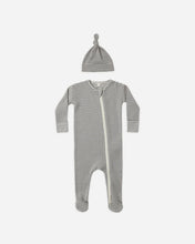 Load image into Gallery viewer, QUINCY MAE WAFFLE SLEEP SET MIDNIGHT MICRO STRIPE
