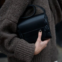 Load image into Gallery viewer, LEATHER SADDLE BAG || BLACK
