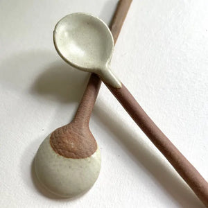 NEUTRAL HANDMADE JAPANESE POTTERY SPOON || CREAM