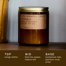 Load image into Gallery viewer, PF CANDLE CO -  7.2 oz STANDARD SOY CANDLE || TEAKWOOD &amp; TOBACCO
