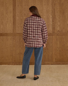 RYLEE + CRU NASHVILLE QUILTED JACKET | BURGUNDY PLAID