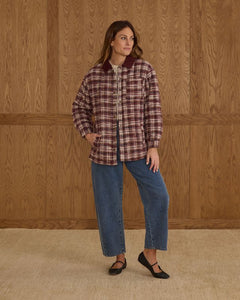 RYLEE + CRU NASHVILLE QUILTED JACKET | BURGUNDY PLAID