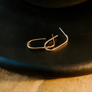 OBLONG HOOPS || 14 KARAT GOLD filled