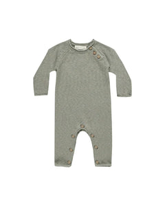 SALE - QUINCY MAE COZY HEATHER KNIT JUMPSUIT || BASIL