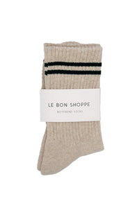 LE BON SHOPPE BOYFRIEND SOCKS || OATMEAL