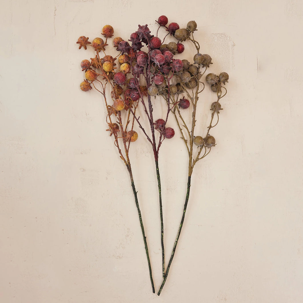 FAUX ROSE HIP STEM