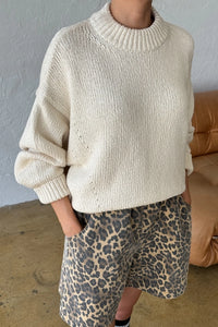 LE BON SHOPPE ZOEY COTTON SWEATER || NATURAL