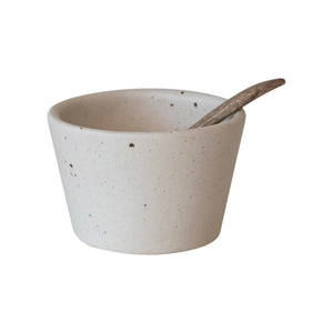 STONEWARE BOWL w/ SPOON