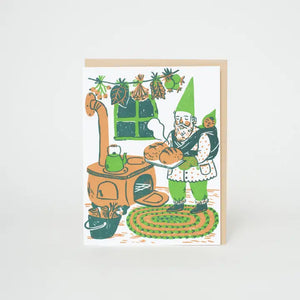 PHOEBE WAHL || BAKING GNOME LETTERPRESS GREETING CARD