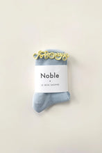 Load image into Gallery viewer, NOBLE x LE BON SHOPPE The Petite Ruffled Modal Socks || Baby Blue / Butter

