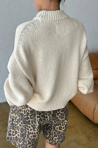 LE BON SHOPPE ZOEY COTTON SWEATER || NATURAL