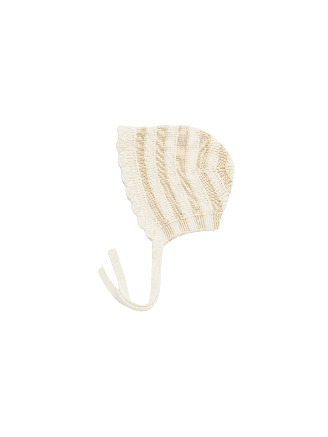 SALE - RYLEE + CRU KNIT BONNET || SAND STRIPE