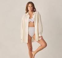 Load image into Gallery viewer, RYLEE + CRU WOMEN'S DEL MAR SHIRT IVORY
