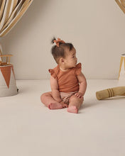 Load image into Gallery viewer, QUINCY MAE GATHERED BLOOMER POPPY STRIPE
