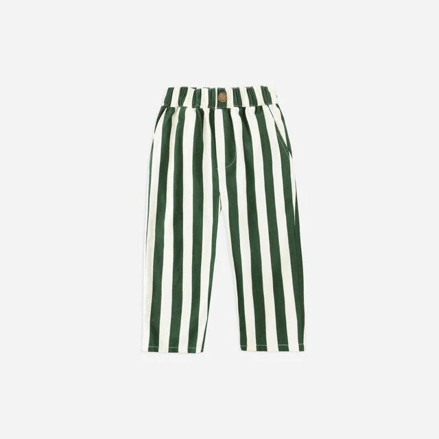 RYLEE + CRU BAGGY PANT || GREEN STRIPE
