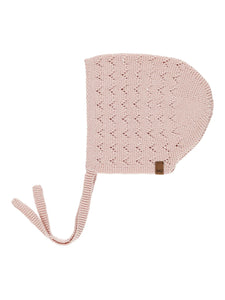 QUINCY MAE POINTELLE KNIT BONNET || BUBBLEGUM