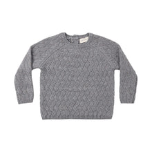 Load image into Gallery viewer, QUINCY MAE KNIT SWEATER HEATHERED SLATE
