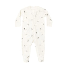 Load image into Gallery viewer, QUINCY MAE ZIP LONG SLEEVE SLEEPER FOOTIE SHEEP
