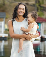 Load image into Gallery viewer, RYLEE + CRU WOMEN'S INDI MIDI DRESS NAUTICAL STRIPE
