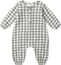 Load image into Gallery viewer, SALE- QUINCY MAE Woven Jumpsuit || Forest Check
