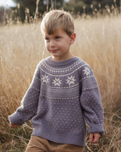 Load image into Gallery viewer, RYLEE &amp; CRU FAIR ISLE SWEATER SLATE
