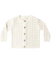 Load image into Gallery viewer, QUINCY MAE SCALLOPED CARDIGAN NATURAL
