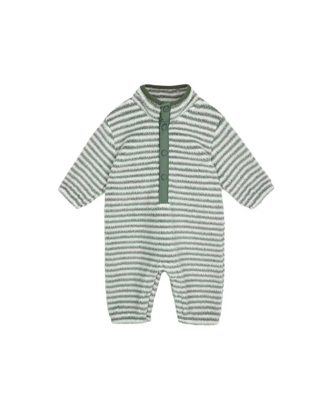 RYLEE + CRU FUZZY WINTER JUMPSUIT || EVERGREEN STRIPE