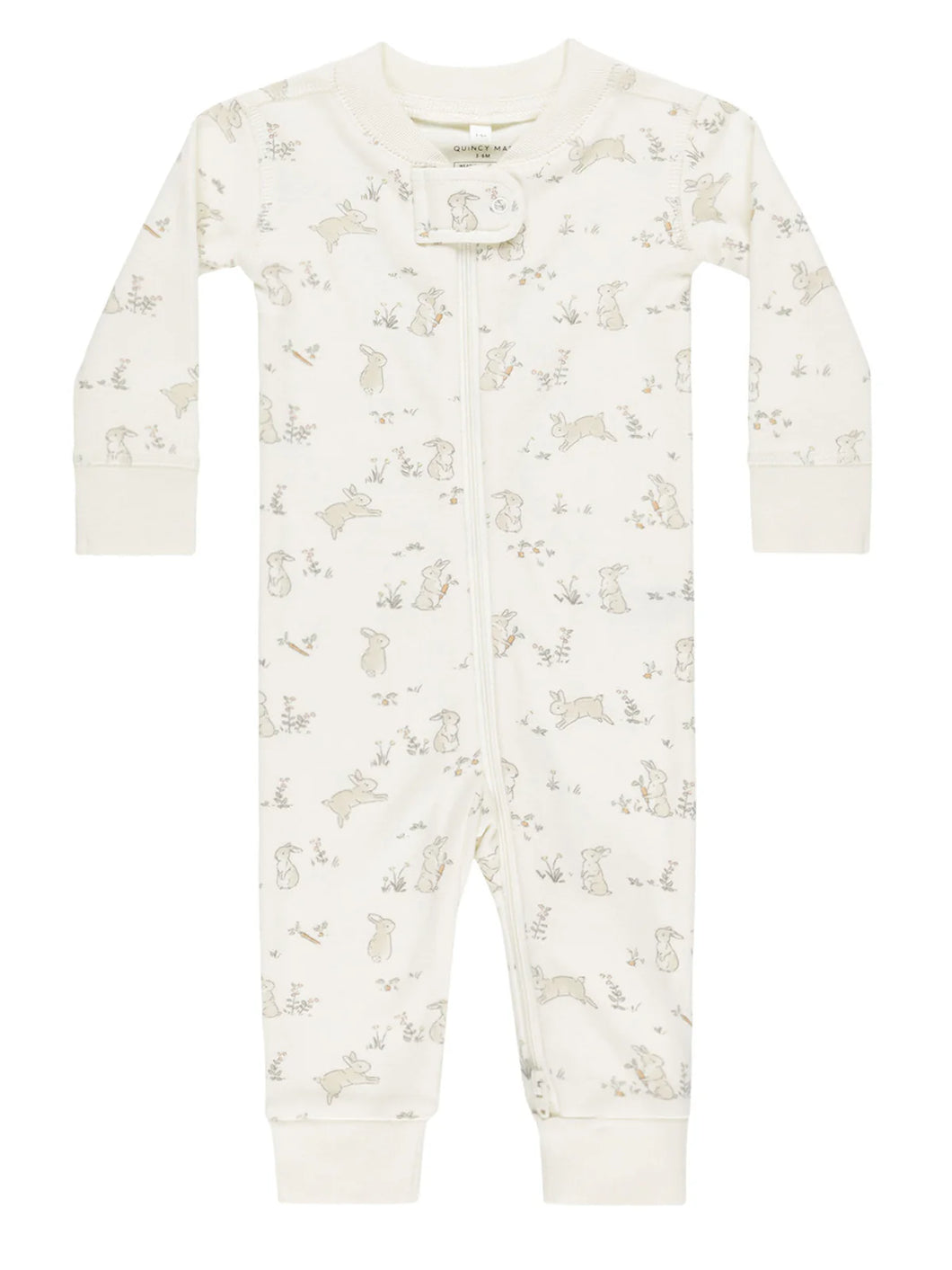 QUINCY MAE ZIP LONGSLEEVE SLEEPER || BUNNY
