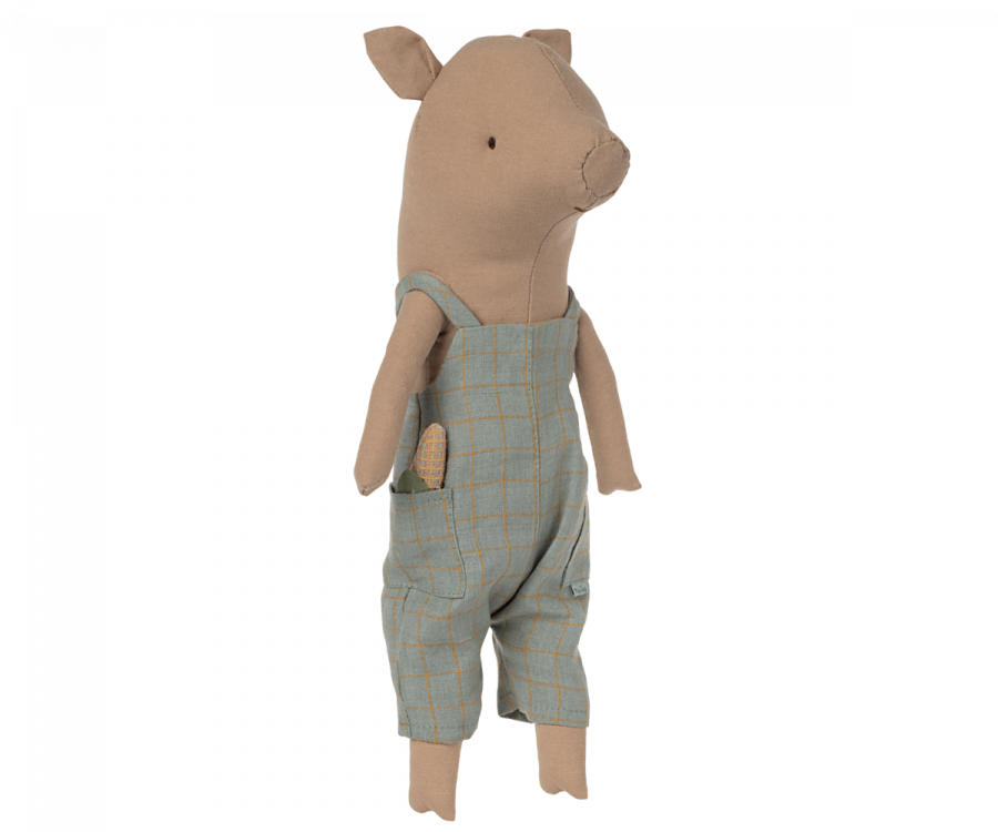 MAILEG PIG IN OVERALLS