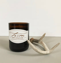 Load image into Gallery viewer, TRIM WINE BOTTLE SOY CANDLES || VANILLA MUSK
