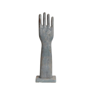 FOUND WOOD GLOVE MOLD || DISTRESSED BLUE