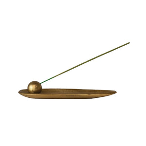 CAST ALUMINUM INCENSE HOLDER || GOLD