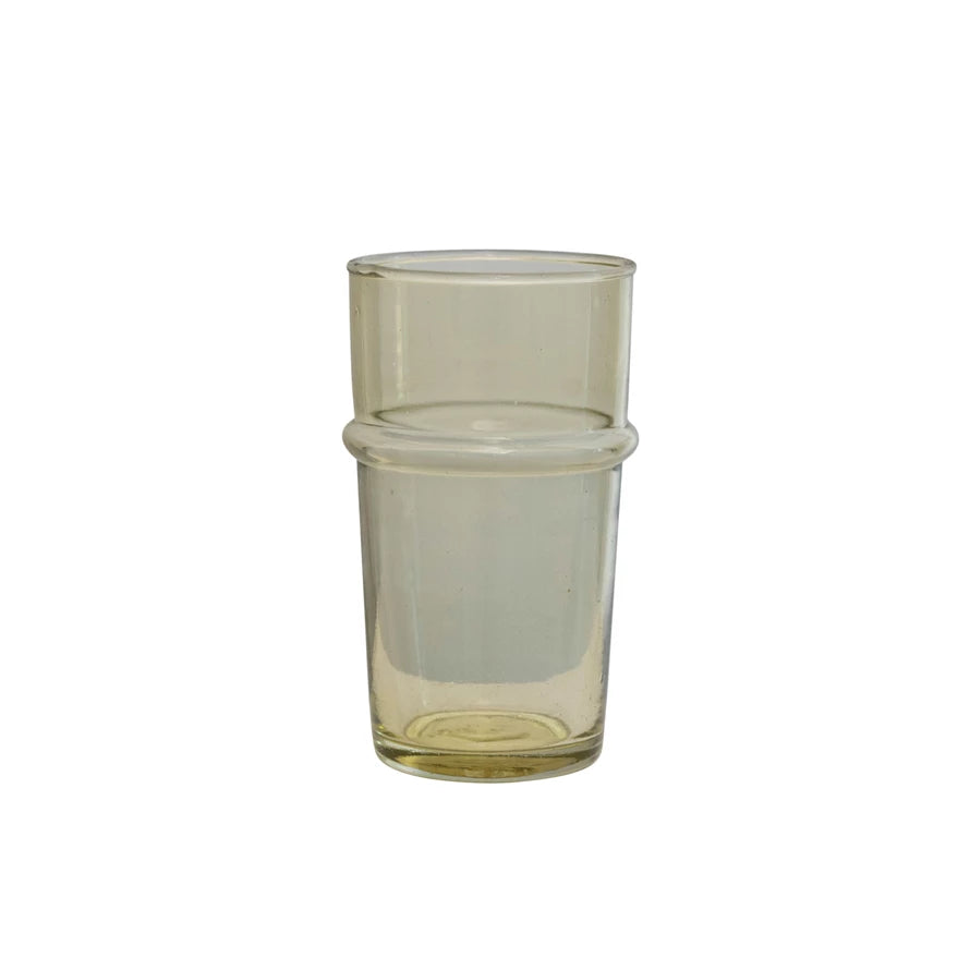 SALE - HANDBLOWN DRINKING GLASS || GREEN 9 oz.